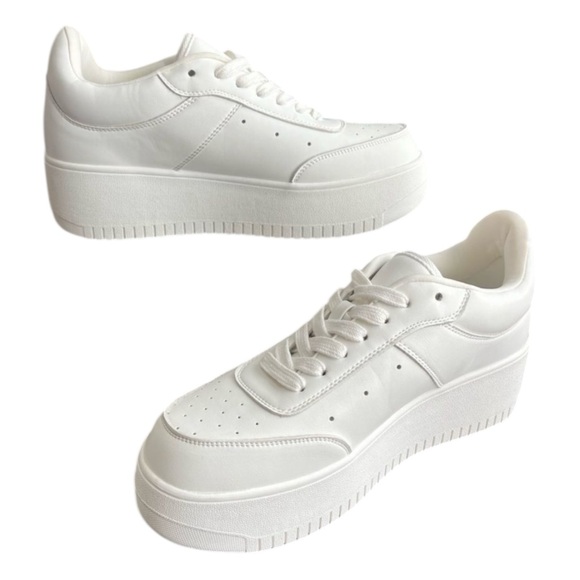 Steve Madden Platform Sneakers White Sz 9 NWT - Picture 2 of 8